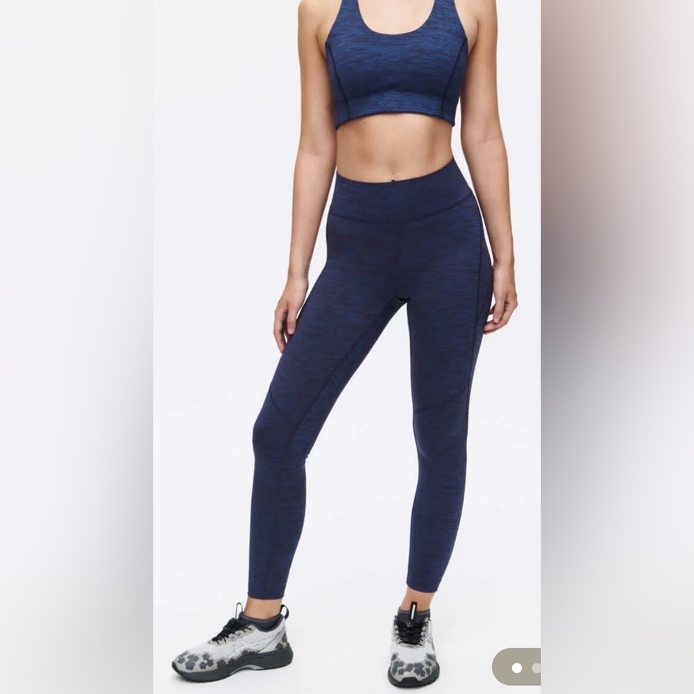 Outdoor Voices TechSweat Core 7/8 Leggings Baltic Blue Size Small EUC